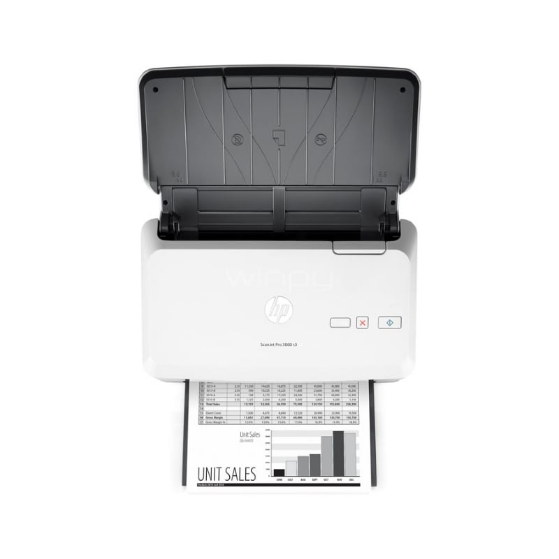 Escáner HP Scanjet Pro 3000 s3 con Alimentación de hojas (L2753A) - Winpy.cl