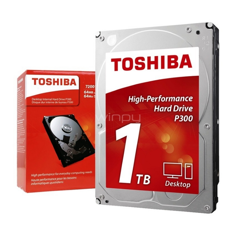 Disco duro Toshiba P300 de 3 TB (3,5 pulgadas, 7200rpm, 64MB de caché, Retail Package)