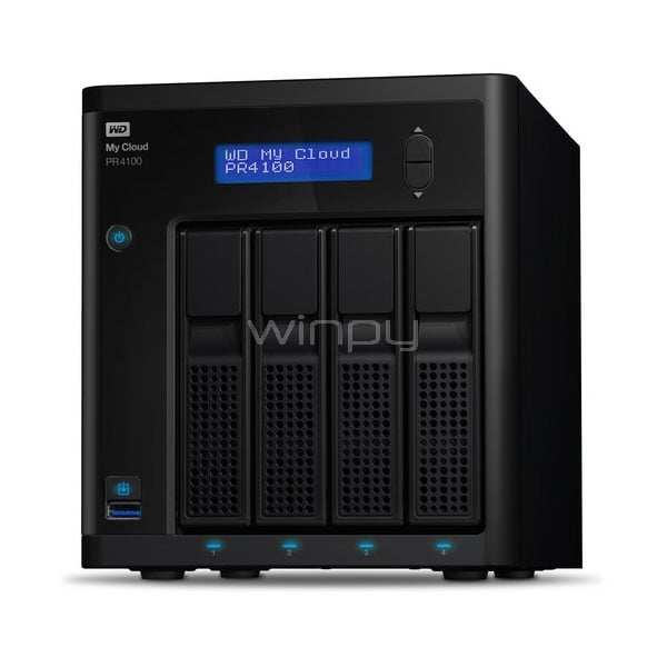NAS WD My Cloud Pro Series PR4100 (4 Bahías Hotswap, RAID 0-1-5-10, Sin Disco)