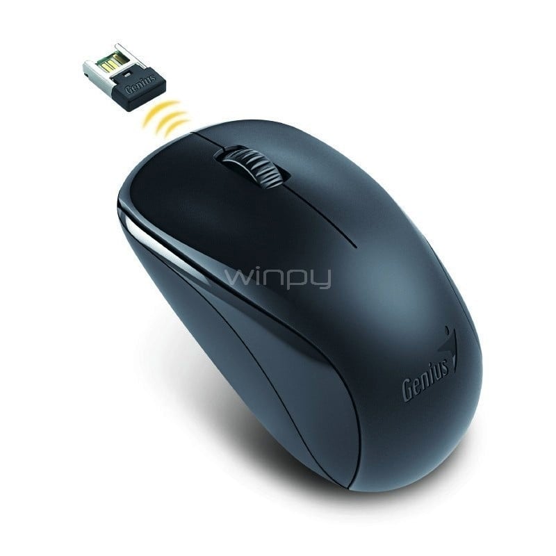 En la madrugada Aprendiz consumo Mouse Genius Inalambrico NX-7000 (Receptor Usb, 1200DPI, Negro) - Winpy.cl
