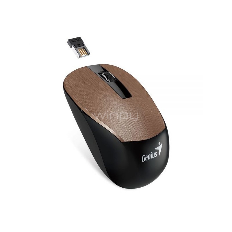 Mouse Genius Inalambrico NX-7015 (Receptor Usb, 1600DPI, Chocolate)