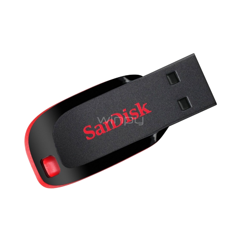 Pendrive Sandisk Cruzer Blade de 32GB (USB 2.0, Sin tapa, Negro)