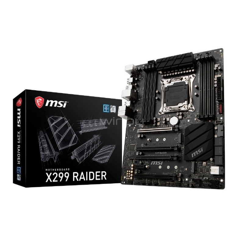 Placa Madre MSI X299 RAIDER (LGA2066, DDR4-4500+, SLI, Crossfire, OC, ATX)