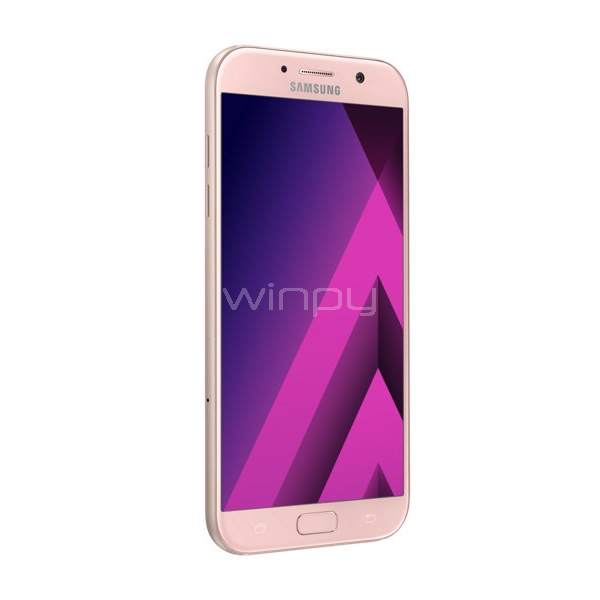 Celular Samsung Galaxy A7 2017 (LTE, 3GB RAM, 32GB, Amoled 5,7 FHD, Android, Rosado)