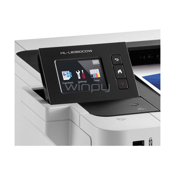 impresora brother hl-l8360cdw láser (color, dúplex, 33ppm, 600dpi, wi-fi/usb/ethernet)