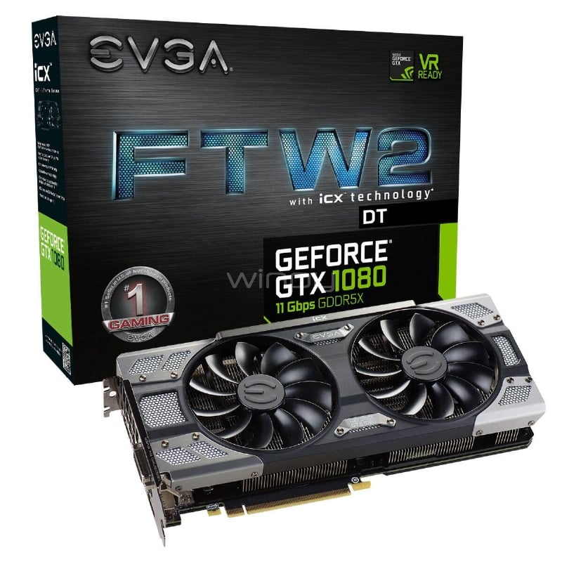 Tarjeta de Video EVGA Nvidia GeForce GTX 1080 FTW2 DT GAMING - 8GB GDDR5X
