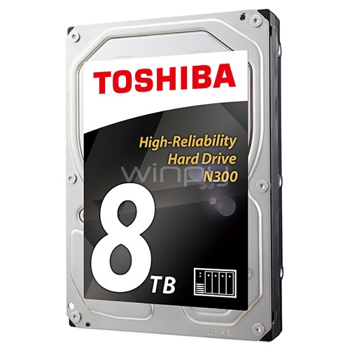 Disco Duro Interno Toshiba N300 Series de 8TB para NAS (3,5 pulgadas, SATA 6Gb/s - 7200rpm)