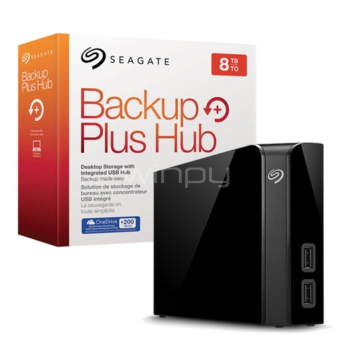Disco duro externo de sobremesa Seagate Backup Plus Hub de 8TB (USB 3.0 x 2)