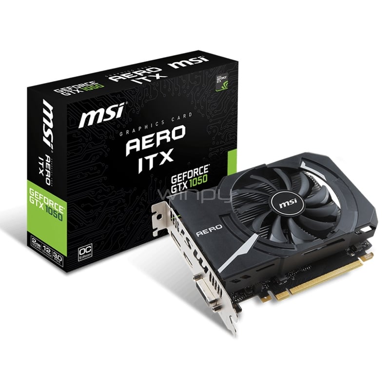 Tarjeta de Video MSI NVIDIA GeForce GTX 1050 AERO ITX 2G OC - 2GB GDDR5