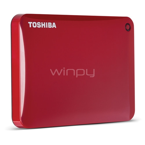 Disco portátil Toshiba Canvio Connect II de 2TB (USB 3.0, Mac y PC, Rojo)