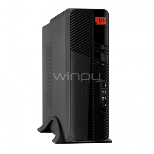 Gabinete Clio CL-605 Slim (Micro-ATX, Fuente Poder 500Watts, USB 2.0 x2, Negro)