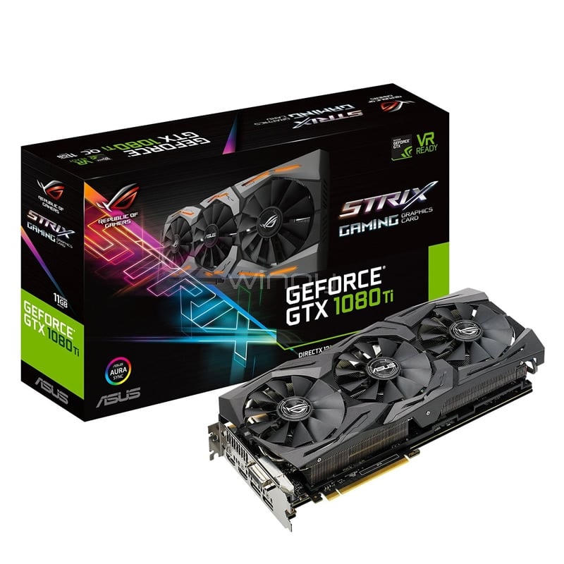 - モデル: GeForce GTX 1080ti Tarjeta gráfica ASUS ROG STRIX GeForce GTX 1080 TI - 11GB GDDR5X