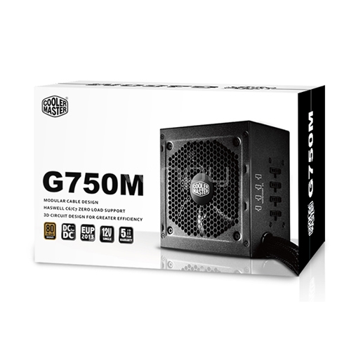 Fuente de Poder Cooler Master G750M de 750 Watts (ATX, Certificada 80 PLUS Bronce, Semi-Modular)