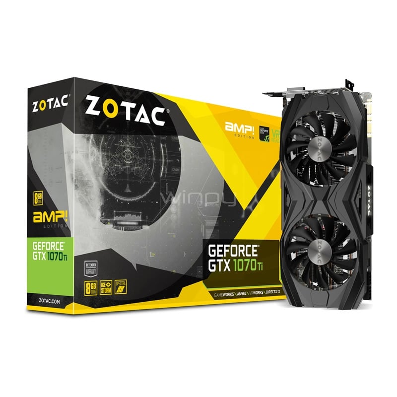 Tarjeta de Video Zotac nVidia GeForce GTX 1070 Ti AMP - 8GB GDDR5