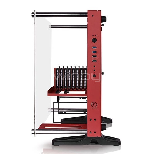 Gabinete Thermaltake Core P3 SE (ATX, Sin Fuente, Rojo)