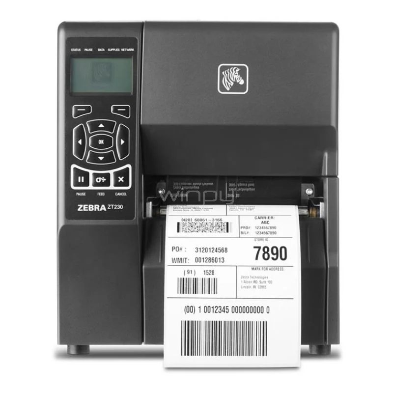 Impresora de Etiquetas Zebra ZT230 Térmica (Interfaz en Serie, 203dpi, RS-232 Serial/USB)
