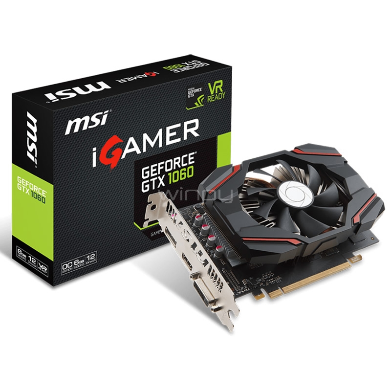 Tarjeta de Video MSI Nvidia GeForce GTX 1060 IGAMER 6G OC - 6GB GDDR5