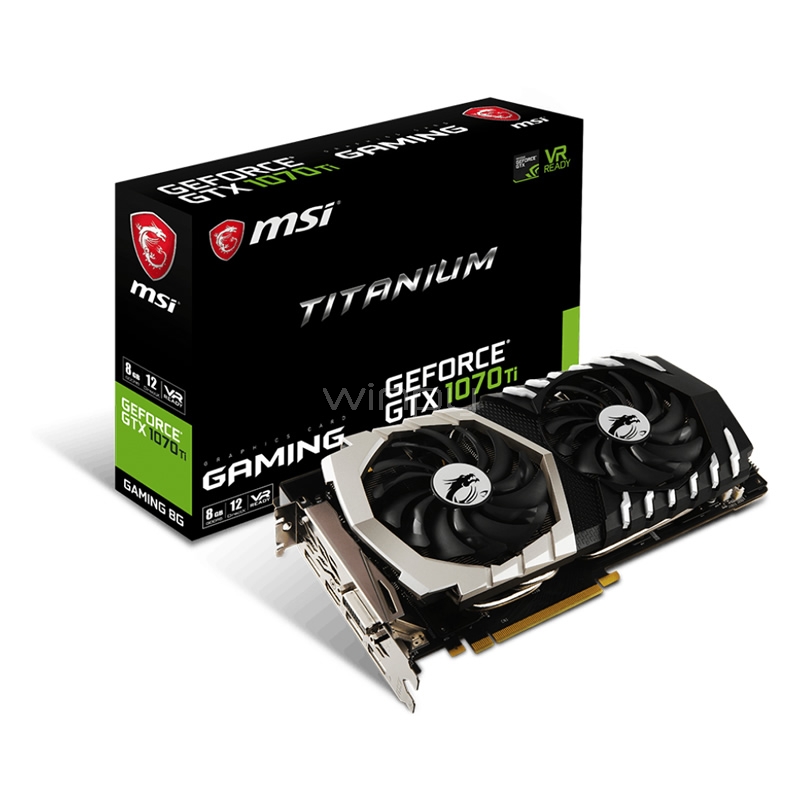 Tarjeta de Video MSI Nvidia GeForce GTX 1070 Ti Titanium 8G