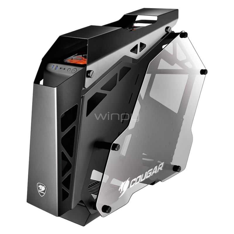 Gabinete Gamer Cougar Conquer (ATX, aluminio, doble ventana, modular, sin fuente)