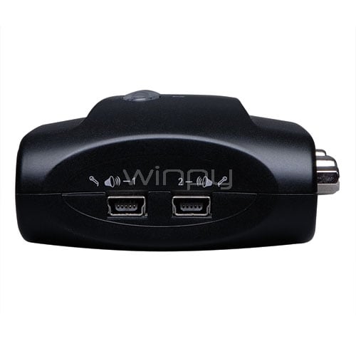 KVM Compacto Tripp-Lite de 2 Puertos USB con Audio y Cables