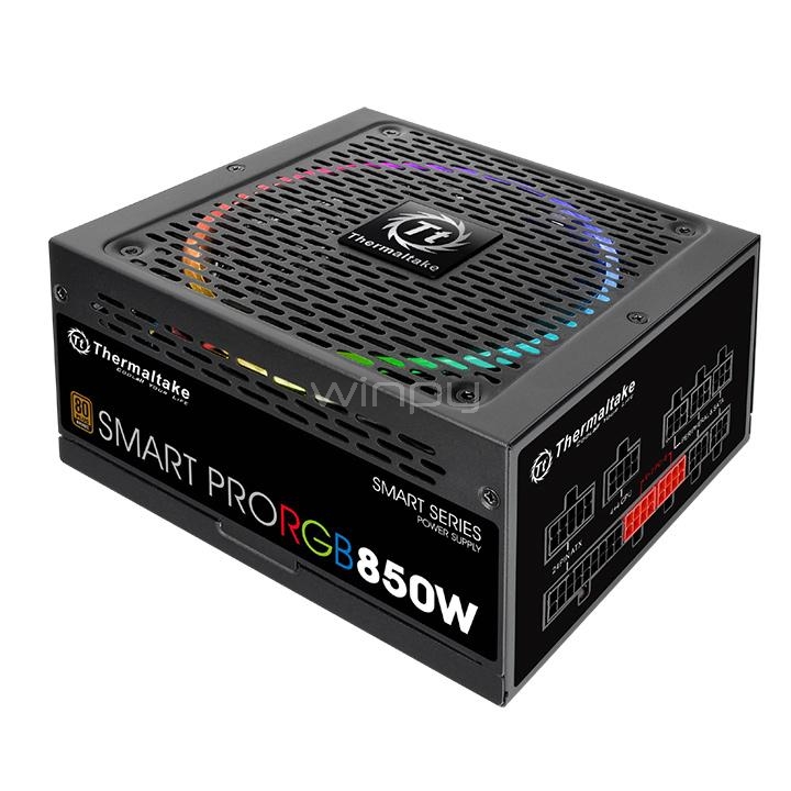 Fuente de Poder Thermaltake Smart Pro RGB 850W Certificada 80+ Bronze (ATX, Modular)