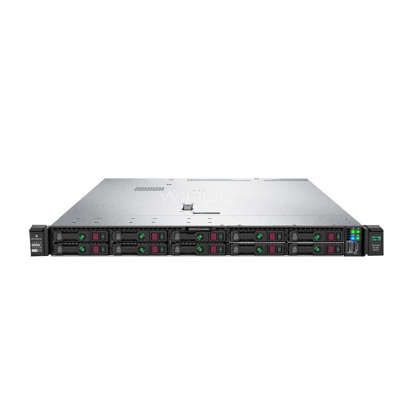 Servidor HPE ProLiant DL360 Gen10 (Xeon Bronce 3106 x1, 16GB DDR4, Sin disco, Rack 1U, fuente 500W x1)