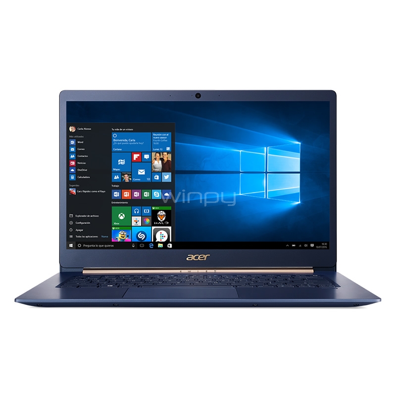 Notebook Acer Swift 5 - SF514-52T-56FH (i5-8250U, 8GB RAM, 256GB SSD, Pantalla Táctil FHD 14, Win10)