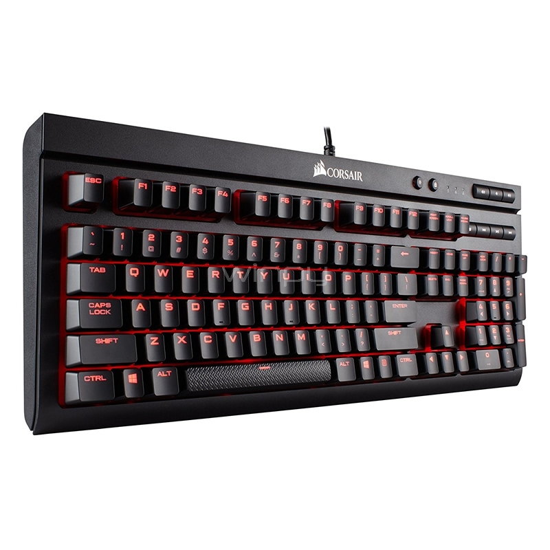 Teclado mecánico Corsair K68 (Cherry MX Red, LED Rojo, Completo, Ingles)