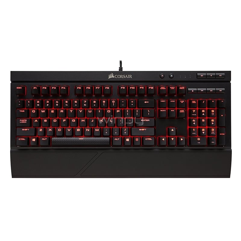 Teclado mecánico Corsair K68 (Cherry MX Red, LED Rojo, Completo, Ingles)