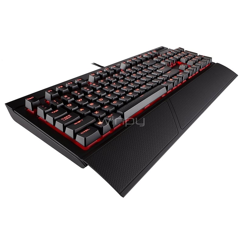 Teclado mecánico Corsair K68 (Cherry MX Red, LED Rojo, Completo, Ingles)