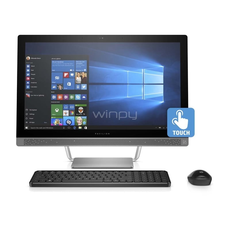 All in One HP Pavilion - 24-b211la (AMD A12-9730P, 8GB DDR4, 1TB HDD, Pantalla Táctil 24, Win10)