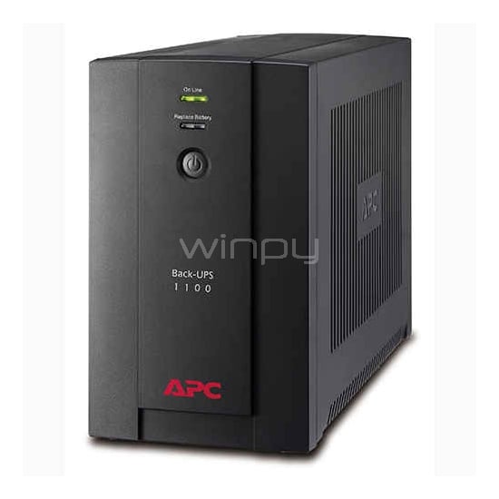 Back-UPS de APC, BX1100LI-MS (550Vatios / 1,1 kVA  y 230 V, Línea interactiva)