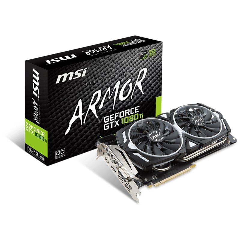 Tarjeta de Video MSI Nvidia GeForce GTX 1080TI ARMOR - 11GB GDDR5X