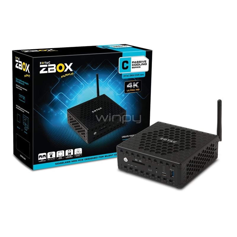 Mini PC Zotac CI325NANO-U (Celeron N3160, Sin RAM, Sin disco