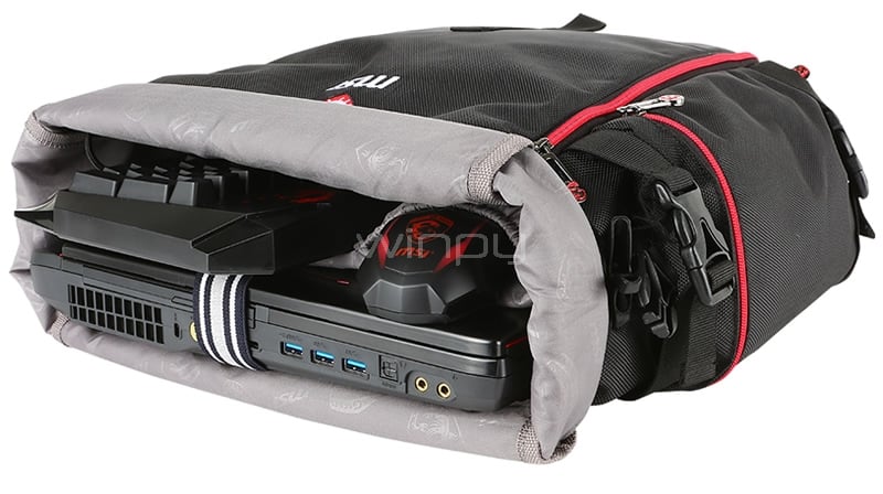 Mochila Gamer MSI Hermes (Para notebook de hasta 18 pulgadas) - Winpy.cl