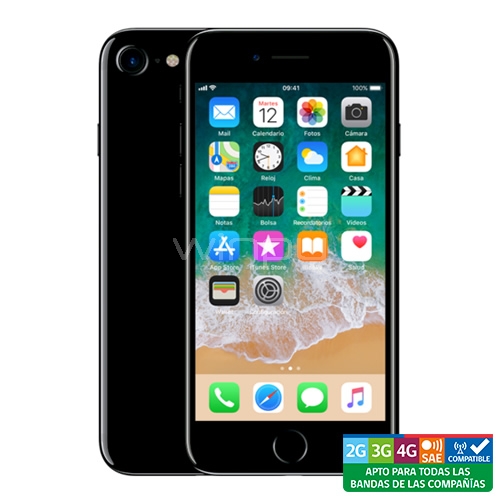 Apple iPhone 7 - Refurbished (A10 Fusion, Retina HD 4,7 pulgadas, 3D Touch, 32GB, Negro)