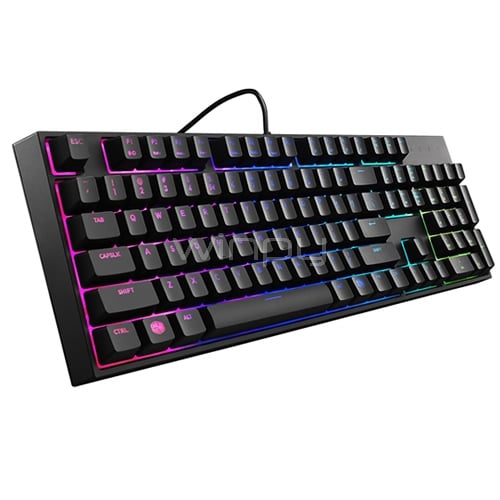 Kit Teclado y Mouse Cooler Master MasterKeys Lite L (Meca-Membrana, RGB, Español)