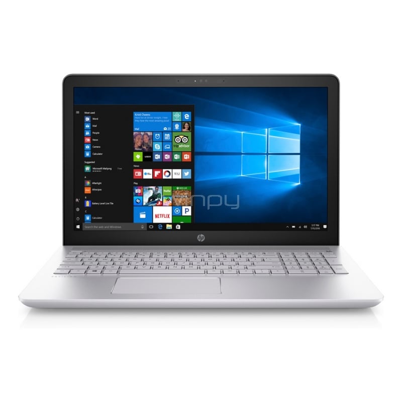 Notebook HP Pavilion 15-CD02LA (AMD A10-9620P, Radeon 530, 8GB DDR4, 1TB HDD, Pantalla 15.6, Win10, Plata)