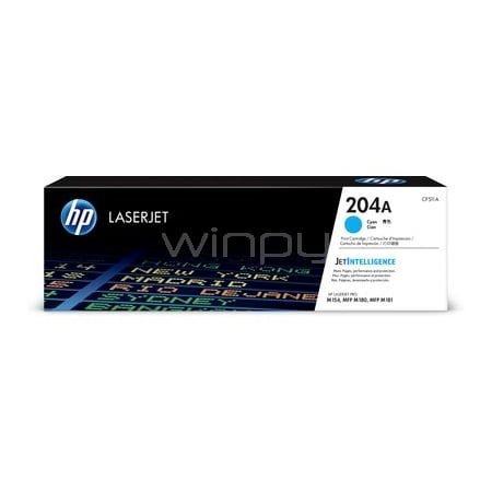 Cartucho de tóner original HP LaserJet 204A cian (CF511A)