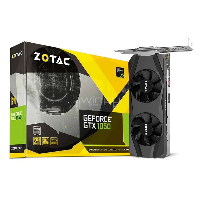 Tarjeta de vídeo Zotac GeForce GTX 1050 Low Profile (2GB GDDR5, DP+HDMI+DVI)