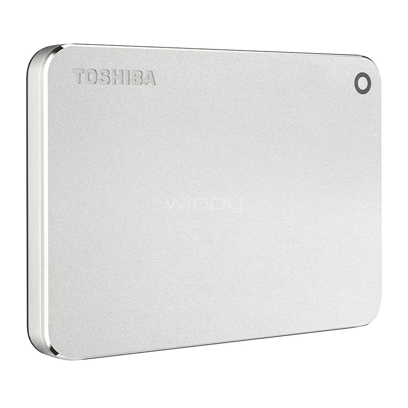 Disco duro portátil Toshiba Canvio Premium de 1TB (USB 3.0 + USB-C, Plateado)