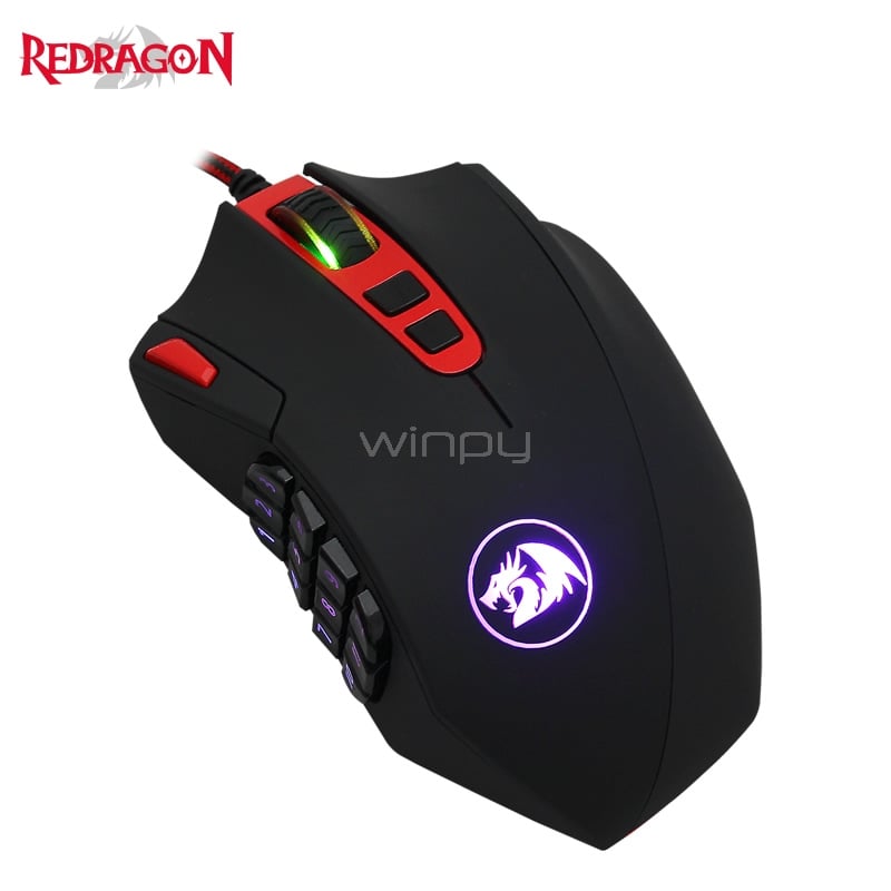 Mouse Redragon Perdition M901 Negro (AVAgo A9800, 400-16400dpi, 18 botones, RGB)