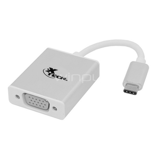 Adaptador con conector USB Tipo C a VGA Hembra Xtech