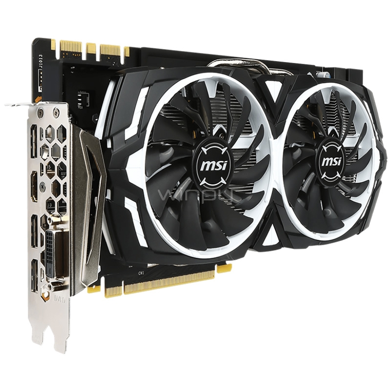 Tarjeta de Vídeo MSI Nvidia GeForce GTX 1080 Armor 8G OC de 8GB GDDR5X