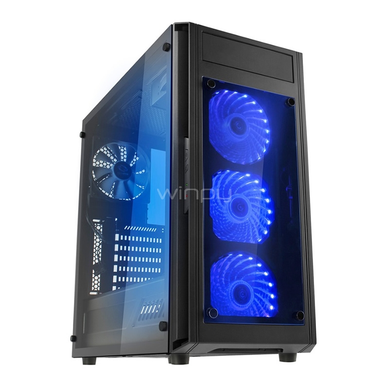 Gabinete Raidmax Alpha Prime (ATX, Con Ventana, Sin Fuente, 3 Ventiladores RGB, Negro)