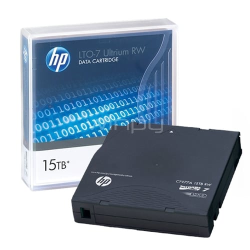 Cartucho de datos regrabable HP LTO-7 Ultrium de 6TB / 15TB
