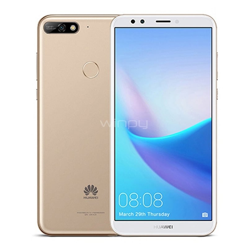 SmartPhone Huawei Y7 2018 (OctaCore, 2GB RAM, 16GB Interno, 3.000mAh, Pantalla 5.99, Gold)