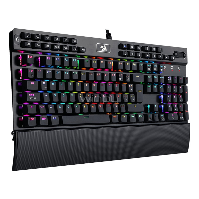 Teclado Mecánico Redragon YAMA K550 (Switches Outemu Purple, RGB, Español, Negro)