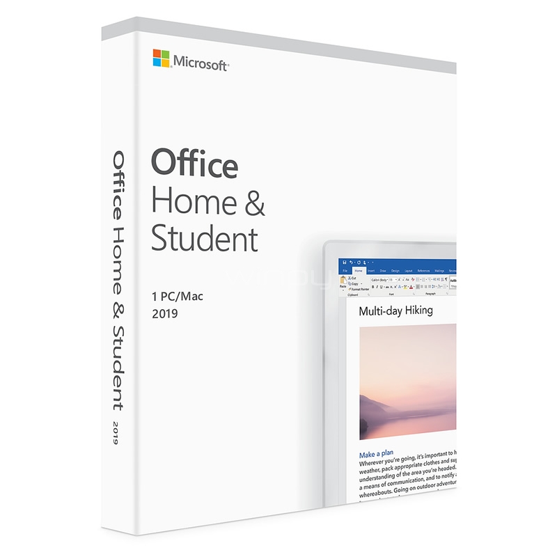 Licencia Microsoft  Office Hogar y Estudiantes 2019 (PC o Mac, Multilenguaje, Descargable)