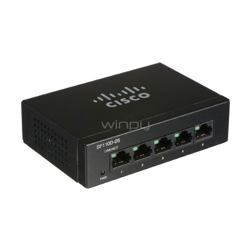 Switch Cisco Fast Ethernet SF110D-05 (5 Puertos, 10/100Mbps, No Administrable)